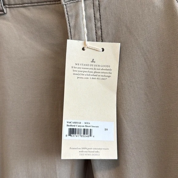 NWT Prana Bedford Canyon Hiking Organic Cotton Standard Low-Rise Pant, 10 Short - Picture 3 of 11